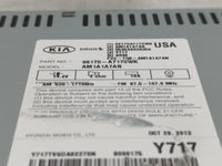 2014 Kia Forte Radio AM FM Cd Player Receiver Replacement P/N:96170-A7170WK Fits OEM Used Auto Parts - Oemusedautoparts1.com