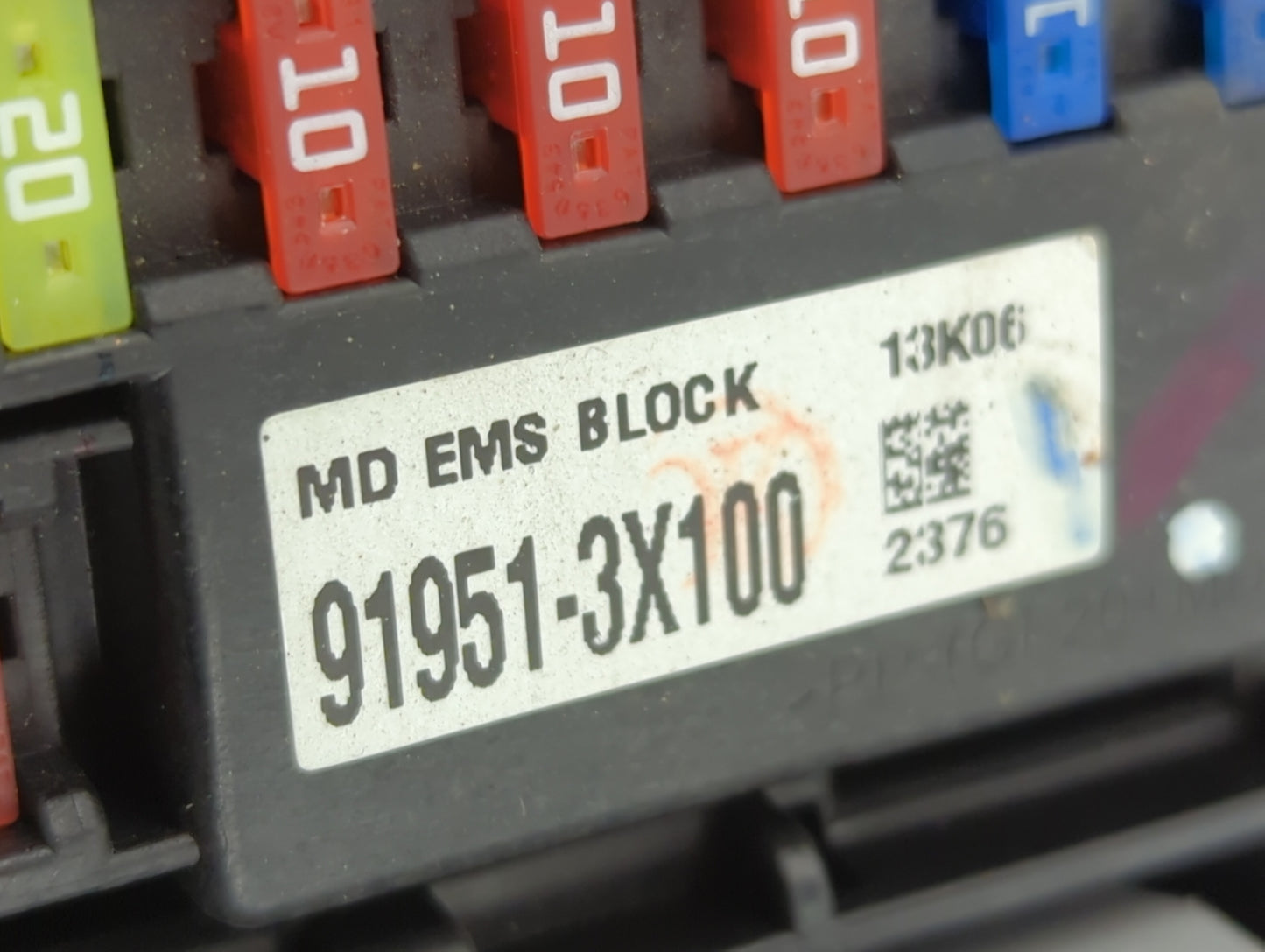 2014-2016 Kia Forte Fusebox Fuse Box Panel Relay Module P/N:91951-3X100 Fits Fits 2014 2015 2016 OEM Used Auto Parts - Oemus