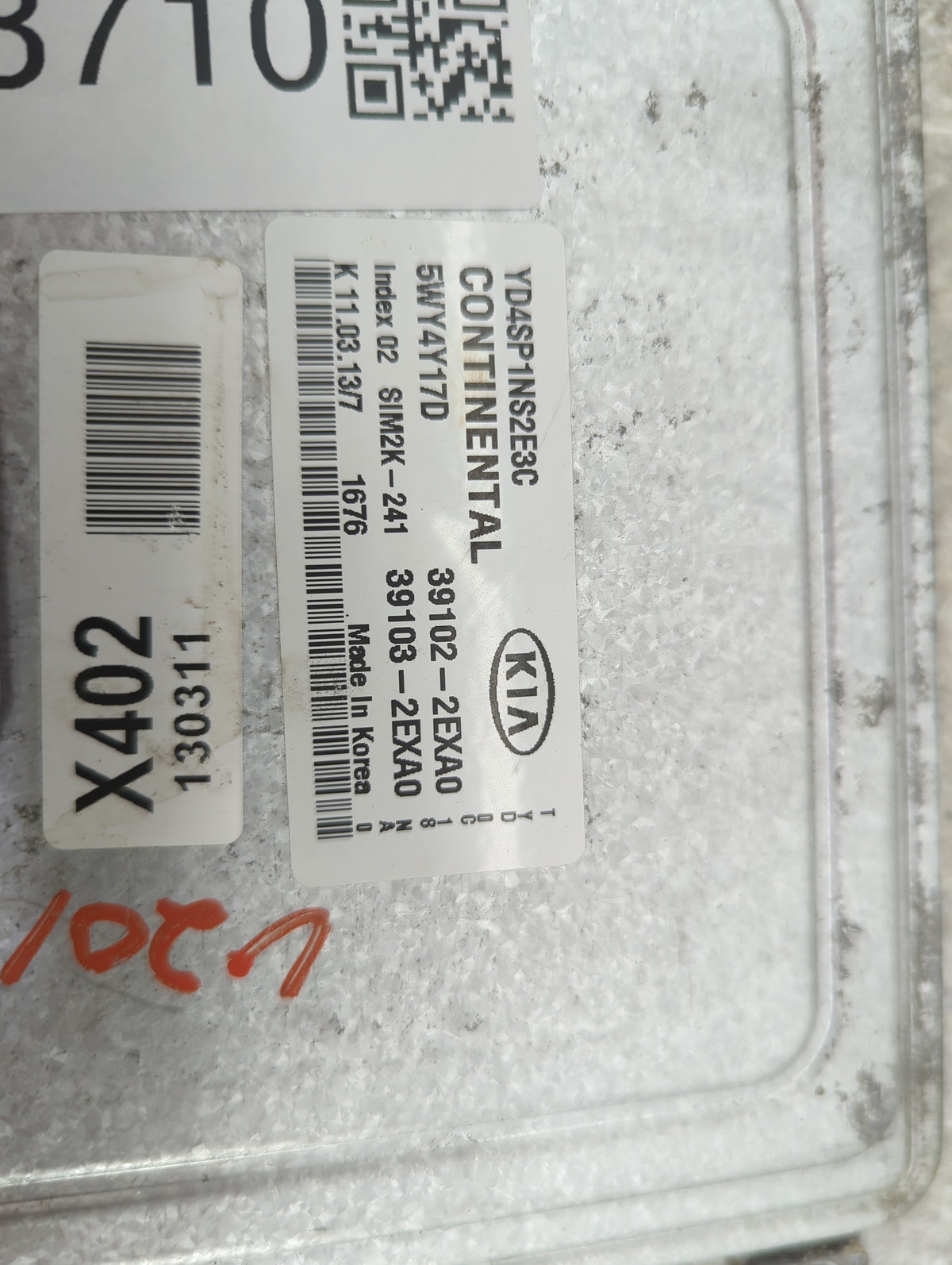 2017-2018 Kia Forte PCM Engine Control Computer ECU ECM PCU OEM P/N:39102-2EXA0 39103-2EXA0, YD4SP1NS2E3C Fits Fits 2017 201