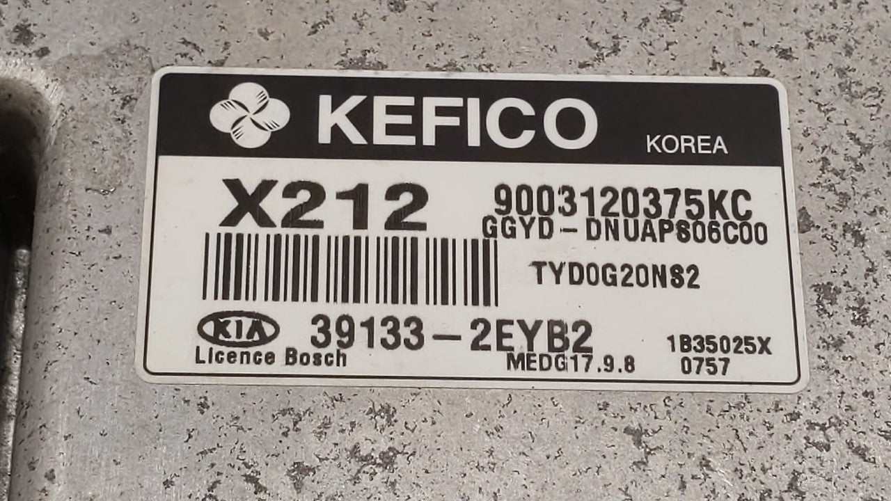 2014 Kia Forte PCM Engine Control Computer ECU ECM PCU OEM P/N:39133-2EYB2 39133-2EYB0 Fits OEM Used Auto Parts - Oemusedaut