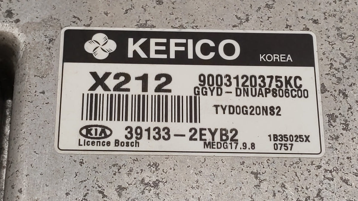 2014 Kia Forte PCM Engine Control Computer ECU ECM PCU OEM P/N:39133-2EYB2 39133-2EYB0 OEM Used Auto Parts - Oemusedautopart