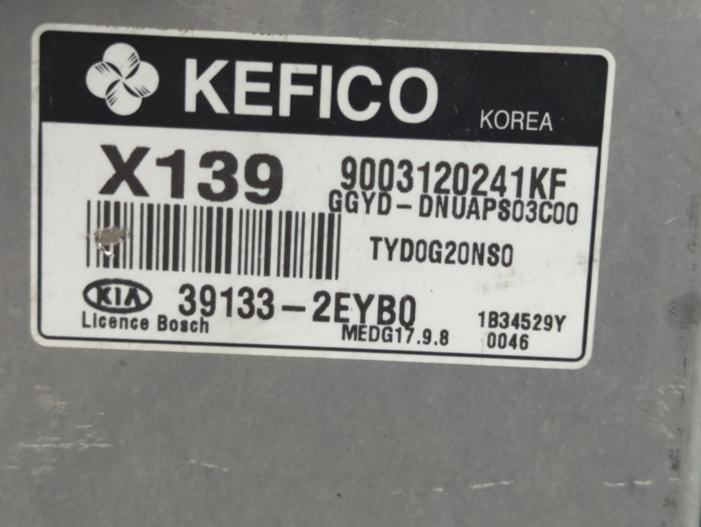 2014 Kia Forte PCM Engine Control Computer ECU ECM PCU OEM P/N:39133-2EYB2 39133-2EYB0 Fits OEM Used Auto Parts - Oemusedaut