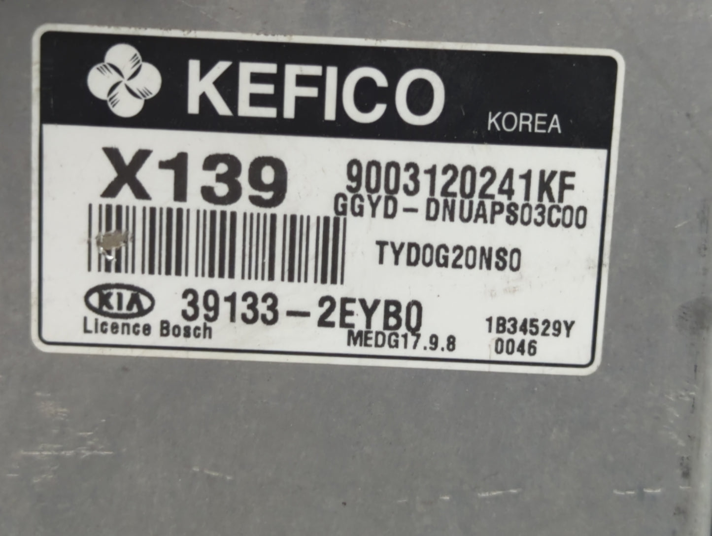 2014 Kia Forte PCM Engine Control Computer ECU ECM PCU OEM P/N:39133-2EYB2 39133-2EYB0 Fits OEM Used Auto Parts - Oemusedaut