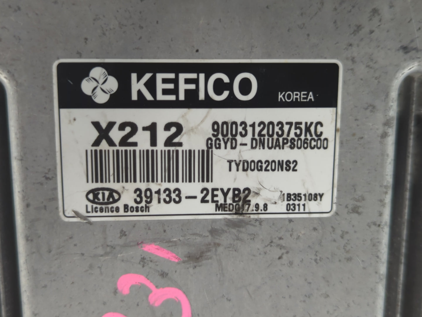2014 Kia Forte PCM Engine Control Computer ECU ECM PCU OEM P/N:39133-2EYB2 39133-2EYB0 Fits OEM Used Auto Parts - Oemusedaut