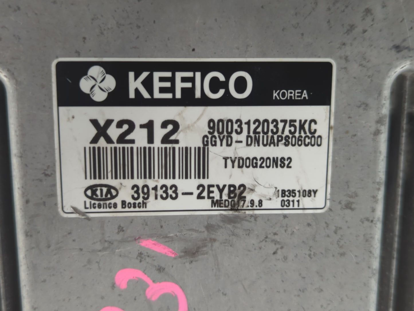 2014 Kia Forte PCM Engine Control Computer ECU ECM PCU OEM P/N:39133-2EYB2 39133-2EYB0 Fits OEM Used Auto Parts - Oemusedaut