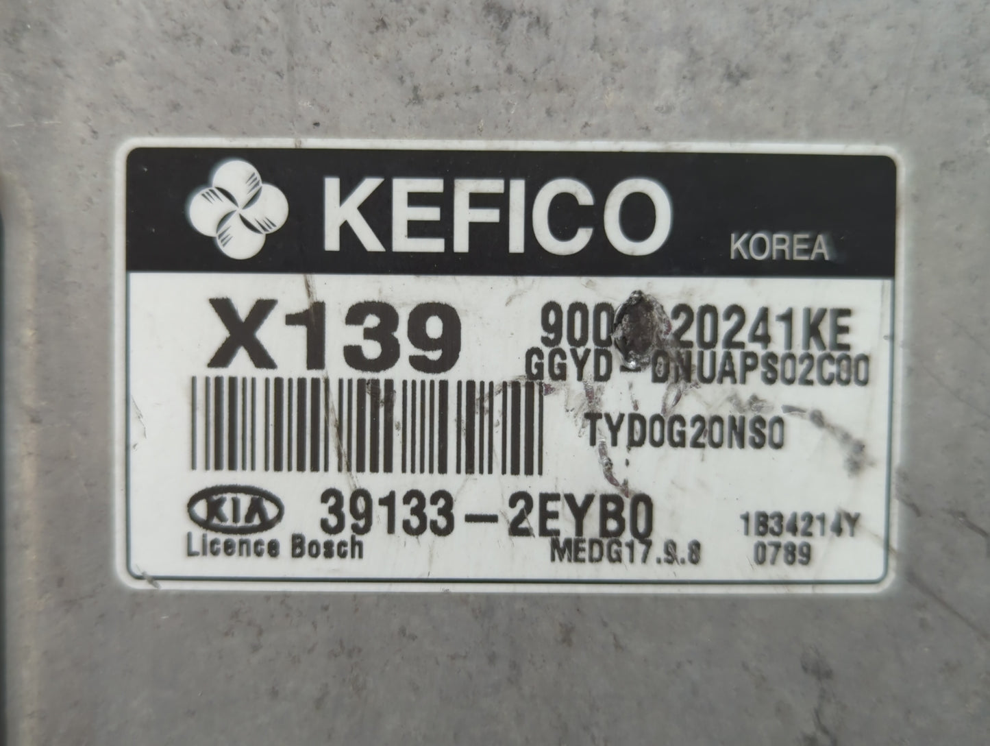 2014 Kia Forte PCM Engine Control Computer ECU ECM PCU OEM P/N:39133-2EYB0 Fits OEM Used Auto Parts - Oemusedautoparts1.com