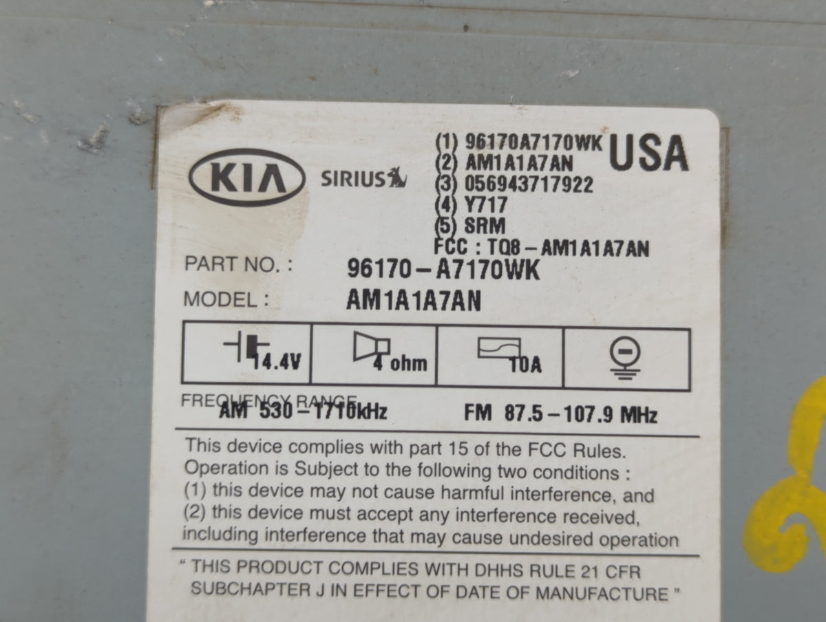 2014-2016 Kia Forte Am Fm Cd Player Radio Receiver 555004 - Oemusedautoparts1.com