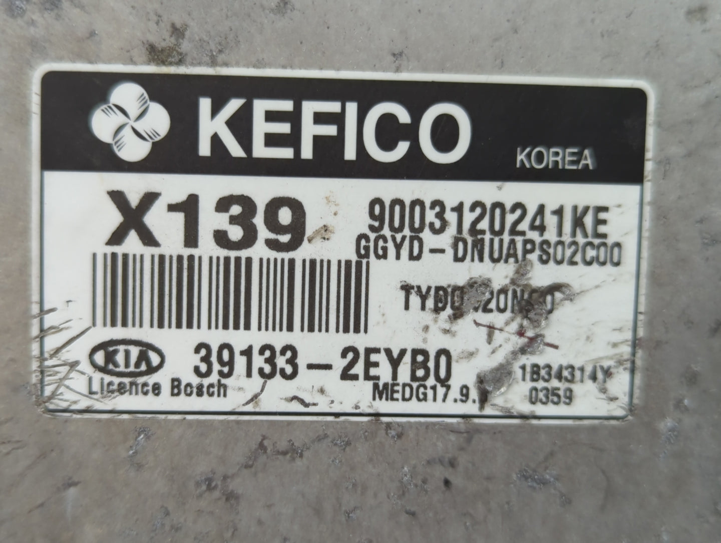 2014 Kia Forte PCM Engine Control Computer ECU ECM PCU OEM P/N:39133-2EYB0 Fits OEM Used Auto Parts - Oemusedautoparts1.com