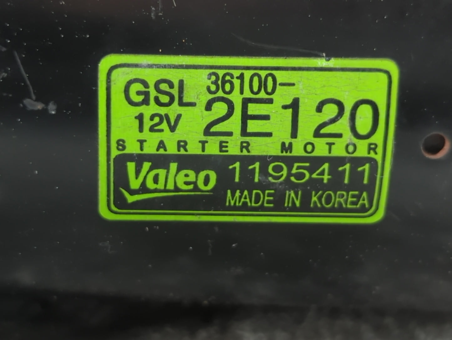 2014-2016 Kia Forte Car Starter Motor Solenoid OEM P/N:1195411 36100-2E120 Fits Fits 2012 2013 2014 2015 2016 OEM Used Auto 