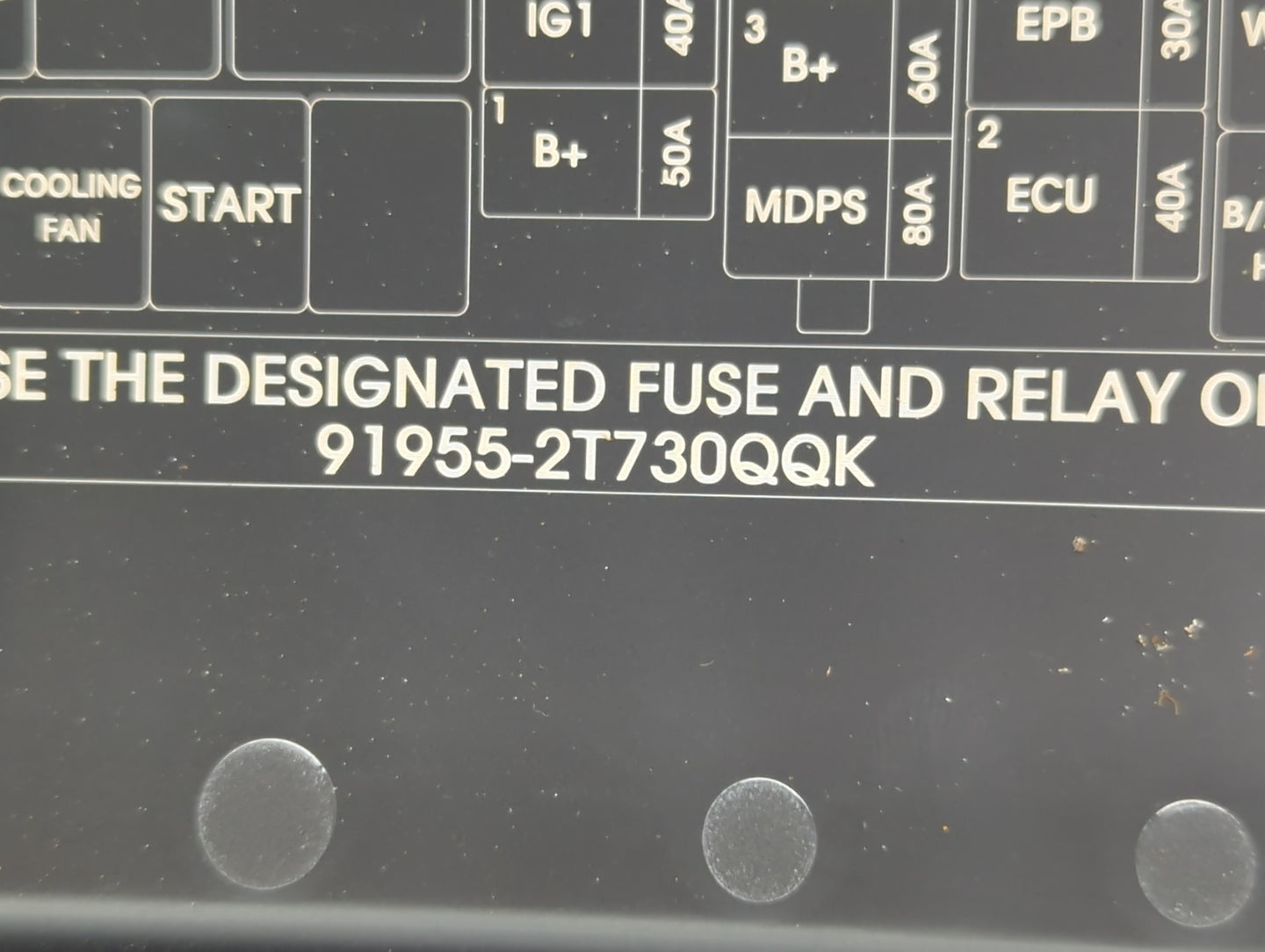 2014-2015 Kia Optima Fusebox Fuse Box Panel Relay Module P/N:91955-2T730QQK Fits Fits 2014 2015 OEM Used Auto Parts - Oemuse