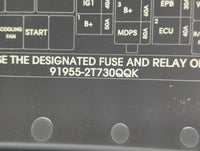 2014-2015 Kia Optima Fusebox Fuse Box Panel Relay Module P/N:91955-2T730QQK Fits Fits 2014 2015 OEM Used Auto Parts - Oemuse
