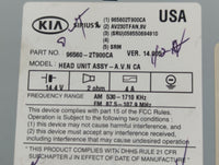 2014-2015 Kia Optima Radio AM FM Cd Player Receiver Replacement P/N:96560-2T900CA Fits Fits 2014 2015 OEM Used Auto Parts - 