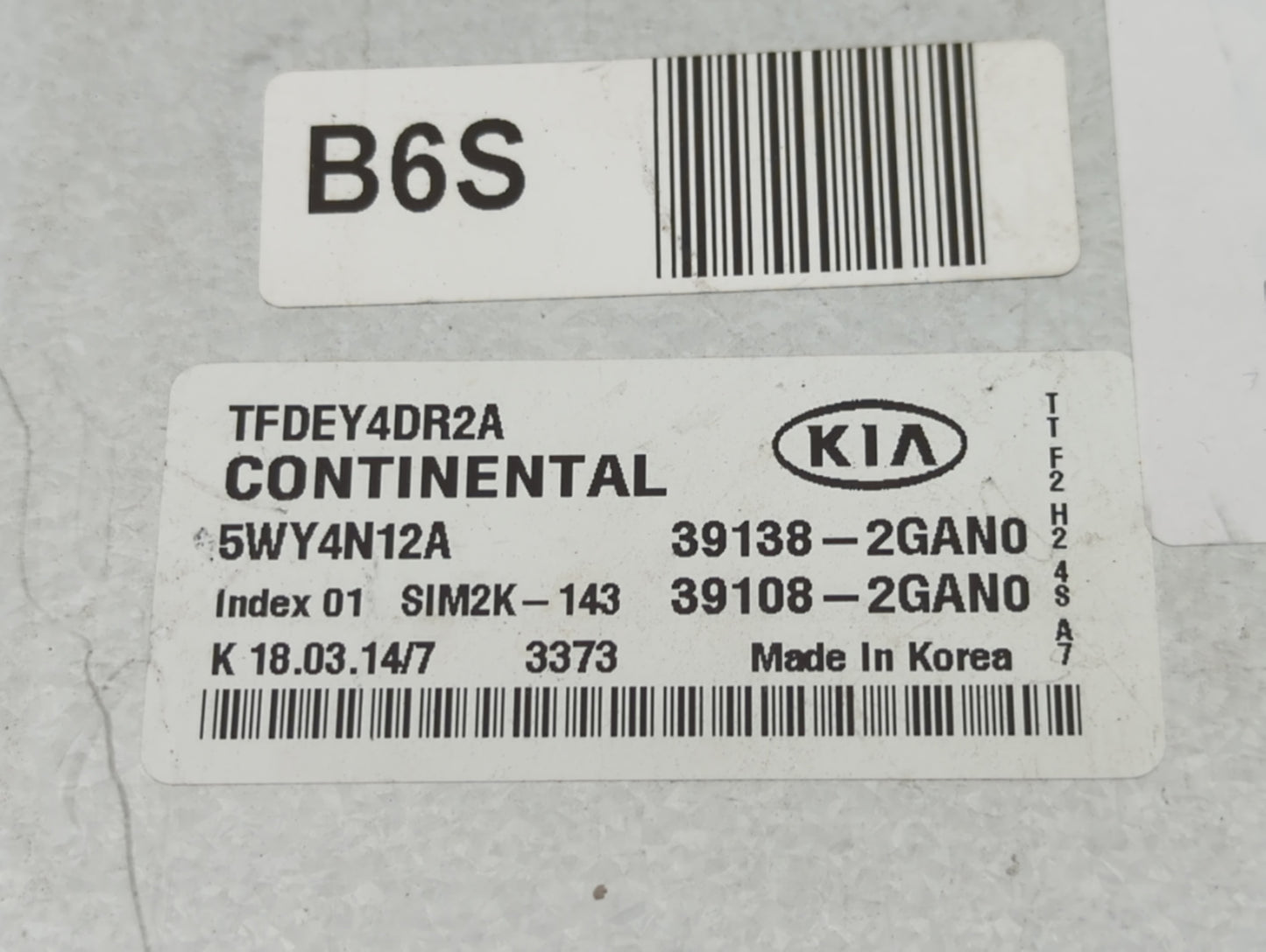 2014 Kia Optima PCM Engine Control Computer ECU ECM PCU OEM P/N:39138-2GAN0 39108-2GAN0 Fits OEM Used Auto Parts - Oemusedau