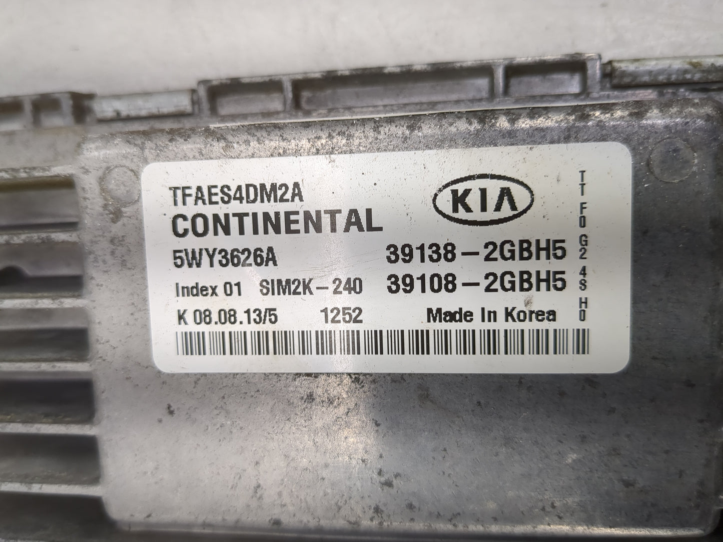 2014-2015 Kia Optima PCM Engine Control Computer ECU ECM PCU OEM P/N:39138-2GBH5 39108-2GBH5, 5WY3626A Fits Fits 2014 2015 O