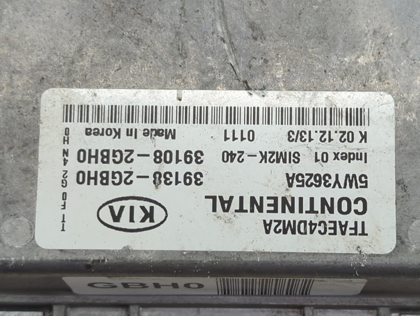 2014-2015 Kia Optima PCM Engine Control Computer ECU ECM PCU OEM P/N:39108-2GBH0 39130-2GBH0 Fits Fits 2014 2015 OEM Used Au