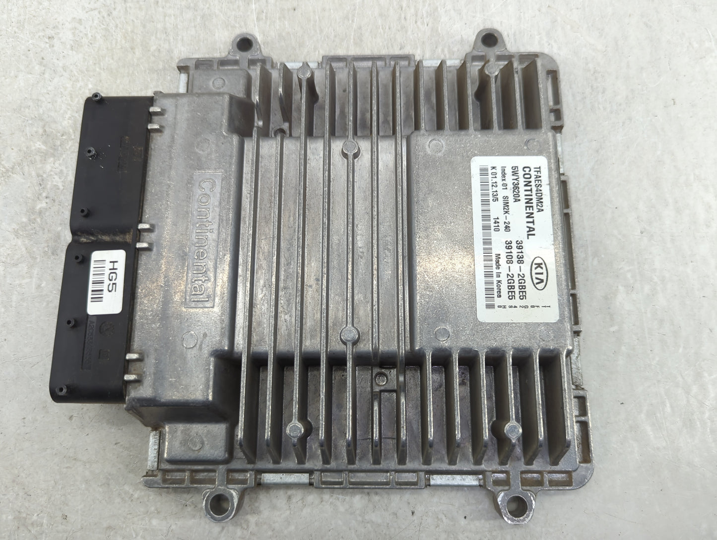 2014 Kia Optima PCM Engine Control Computer ECU ECM PCU OEM P/N:TFAES4DM2A SIM2K-240, 5W Y3620A, 39138-2GBE5 Fits OEM Used A