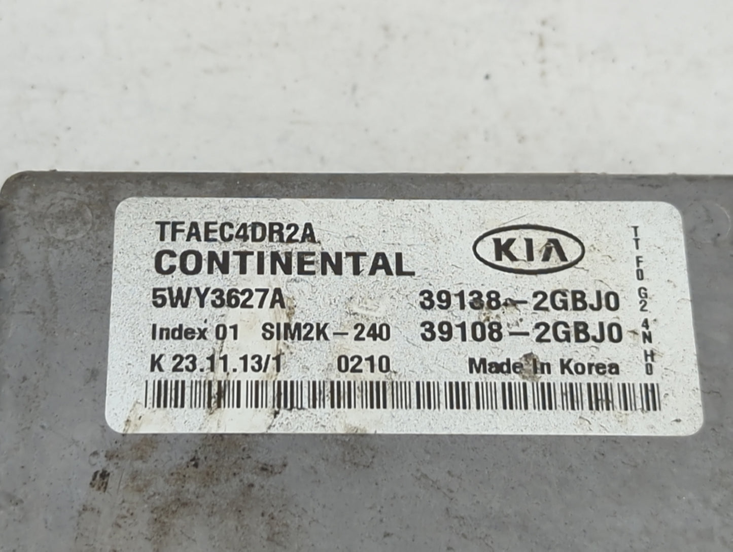 2014-2015 Kia Optima PCM Engine Control Computer ECU ECM PCU OEM P/N:39138-2GBJ0 39108-2GBJ0, 5WY3627A Fits Fits 2014 2015 O