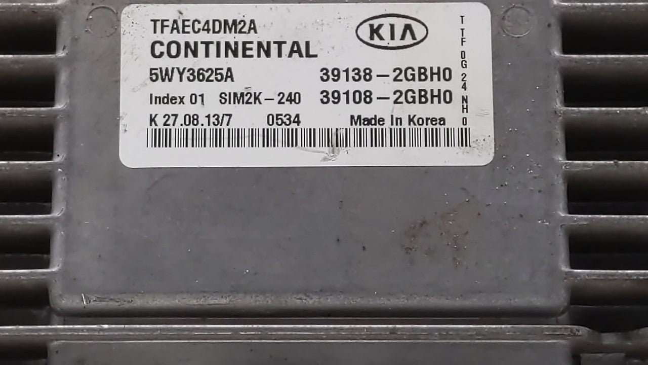 2014-2015 Kia Optima PCM Engine Control Computer ECU ECM PCU OEM P/N:39138-2GBH0 39108-2GBH0, 391382GBH0 Fits Fits 2014 2015