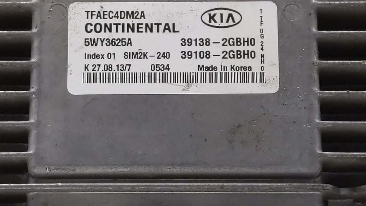 2014-2015 Kia Optima PCM Engine Control Computer ECU ECM PCU OEM P/N:39138-2GBH0 39108-2GBH0, 391382GBH0 Fits 2014 2015 OEM 