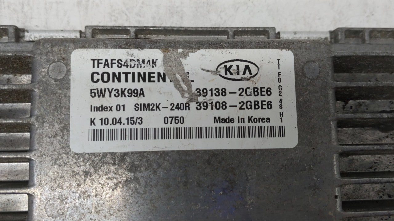 2014-2015 Kia Optima PCM Engine Control Computer ECU ECM PCU OEM P/N:39138-2GBE5 39108-2GBE5, 39138-2GBE6 Fits Fits 2014 201