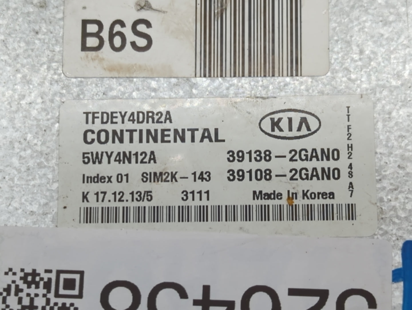 2014 Kia Optima PCM Engine Control Computer ECU ECM PCU OEM P/N:39138-2GAN0 39108-2GAN0 Fits OEM Used Auto Parts - Oemusedau