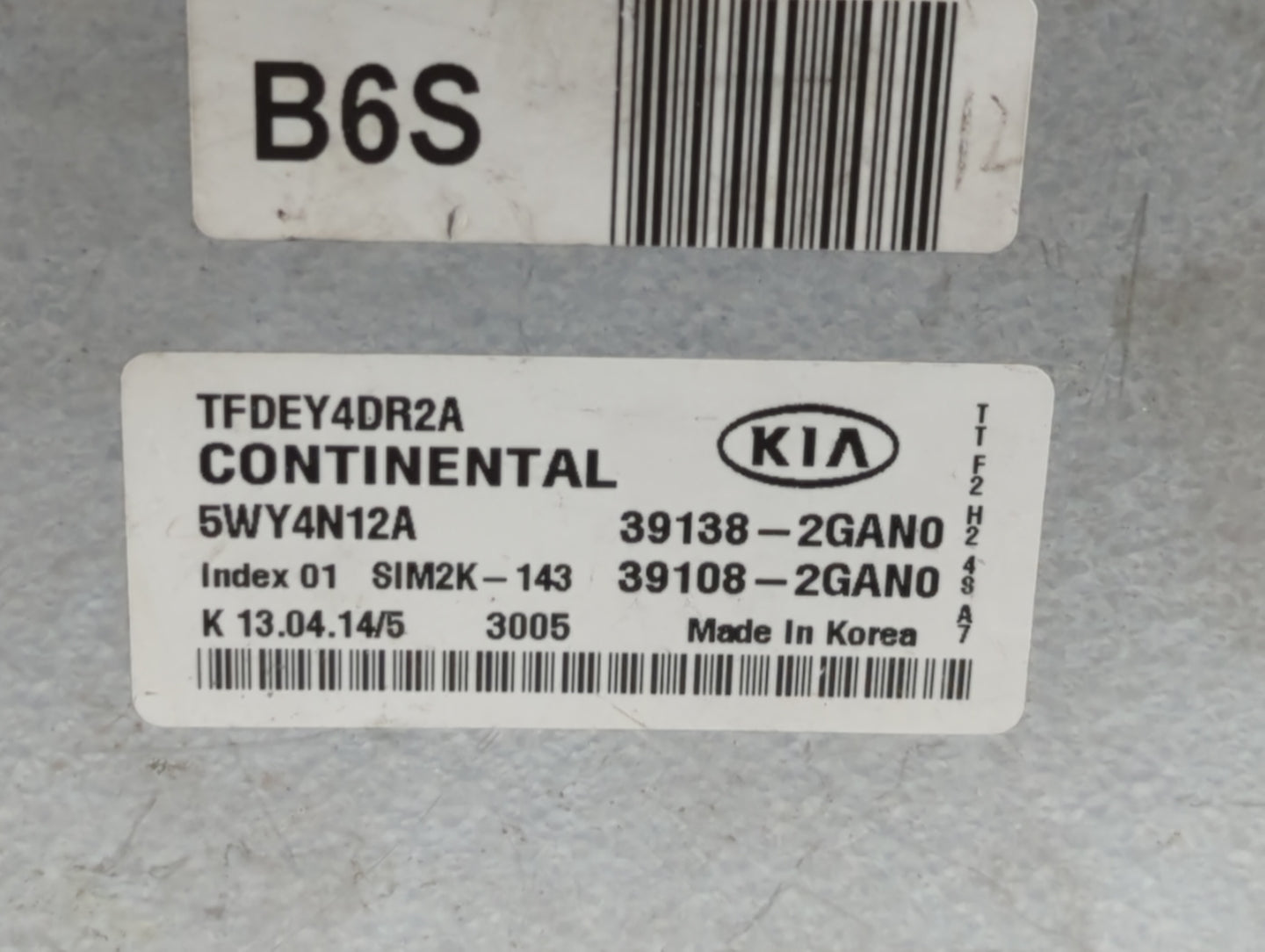 2014 Kia Optima PCM Engine Control Computer ECU ECM PCU OEM P/N:39138-2GAN0 39108-2GAN0 Fits OEM Used Auto Parts - Oemusedau