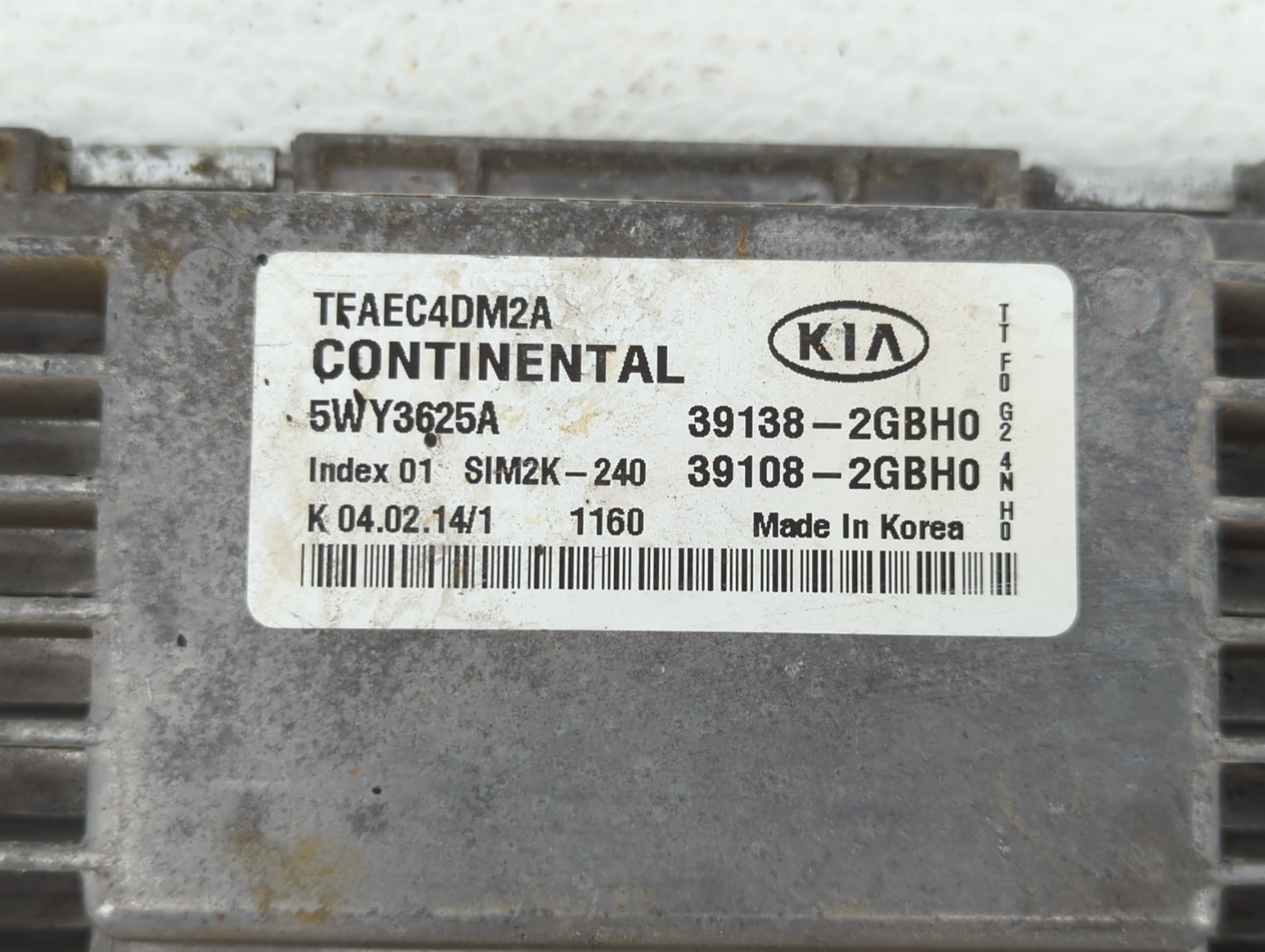 2014-2015 Kia Optima PCM Engine Control Computer ECU ECM PCU OEM P/N:39138-2GBH0 39108-2GBH0, 391382GBH0 Fits Fits 2014 2015