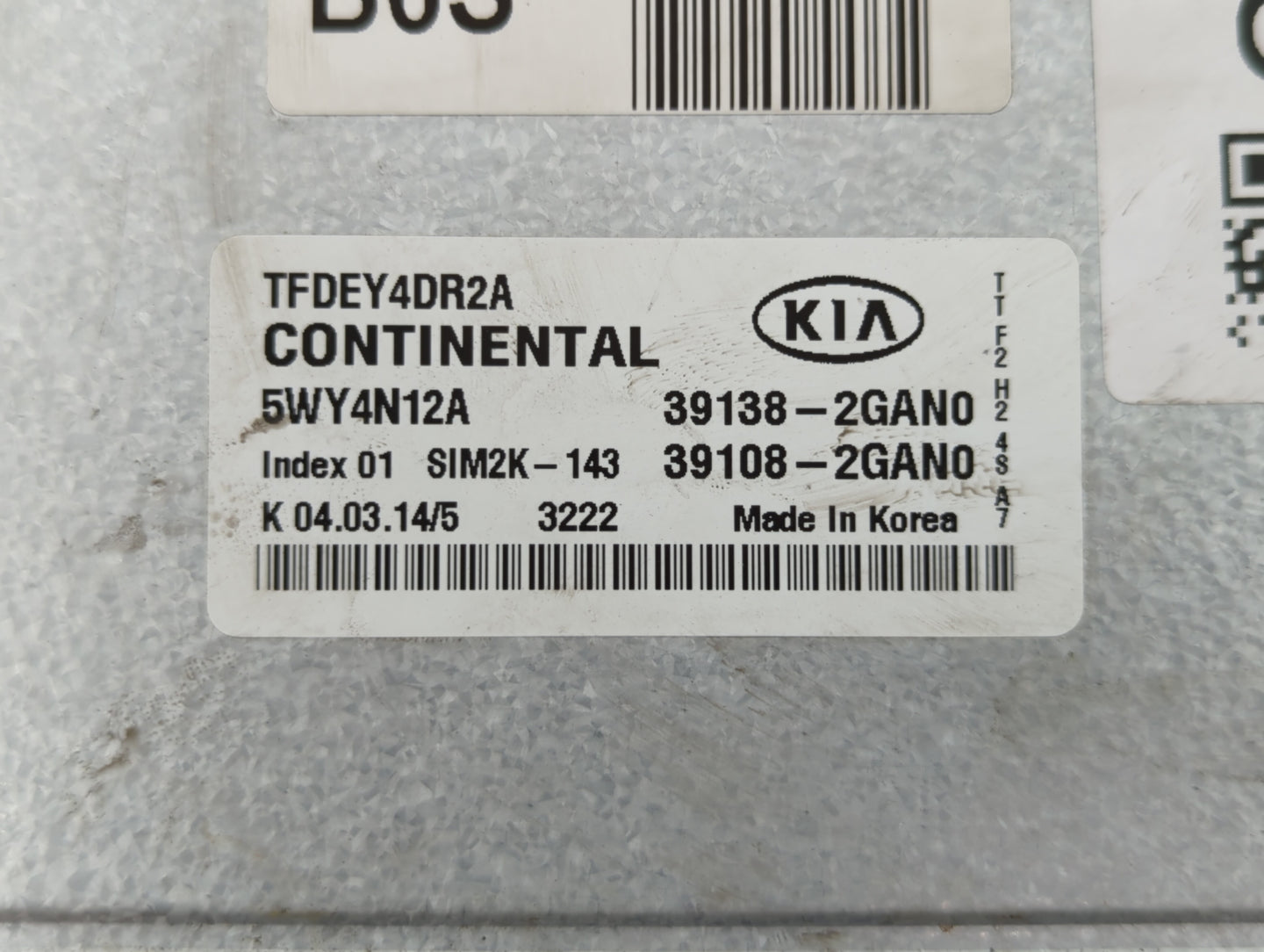 2014 Kia Optima PCM Engine Control Computer ECU ECM PCU OEM P/N:39138-2GAN0 39108-2GAN0 Fits OEM Used Auto Parts - Oemusedau