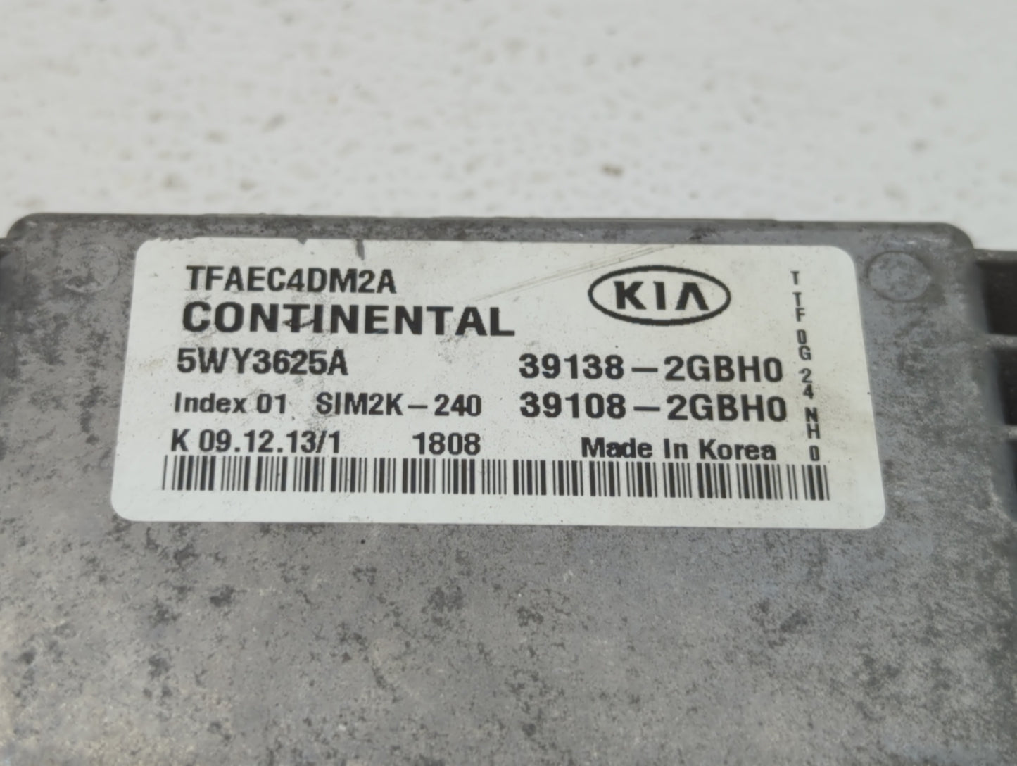 2014-2015 Kia Optima PCM Engine Control Computer ECU ECM PCU OEM P/N:39138-2GBH0 39108-2GBH0, 391382GBH0 Fits Fits 2014 2015