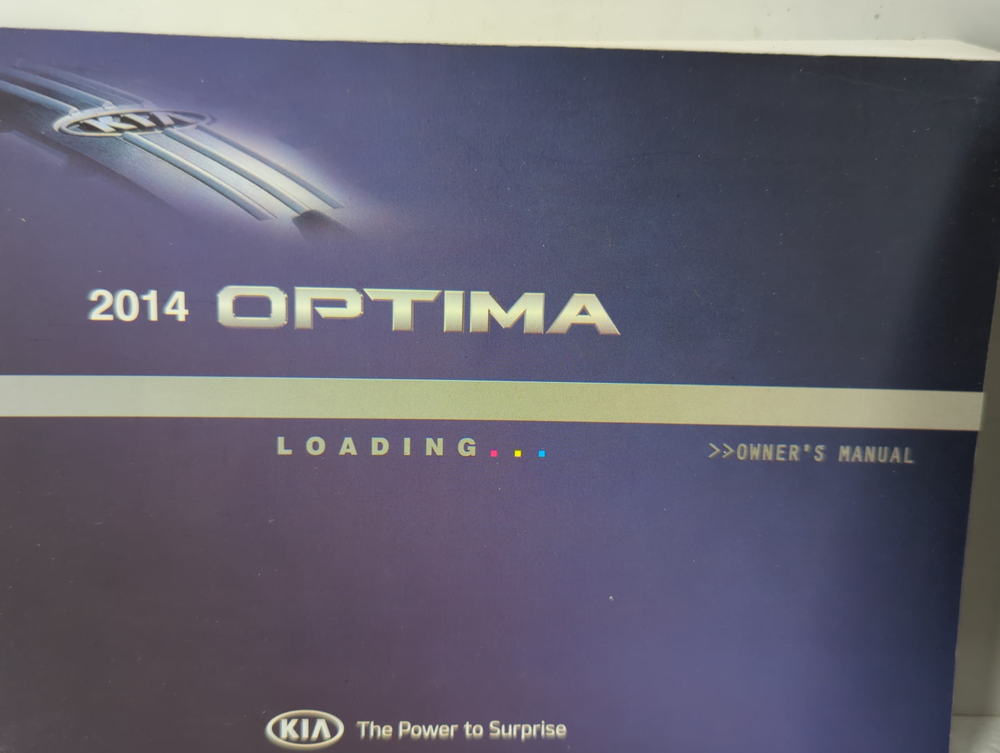 2014 Kia Optima Owners Manual Book Guide OEM Used Auto Parts - Oemusedautoparts1.com