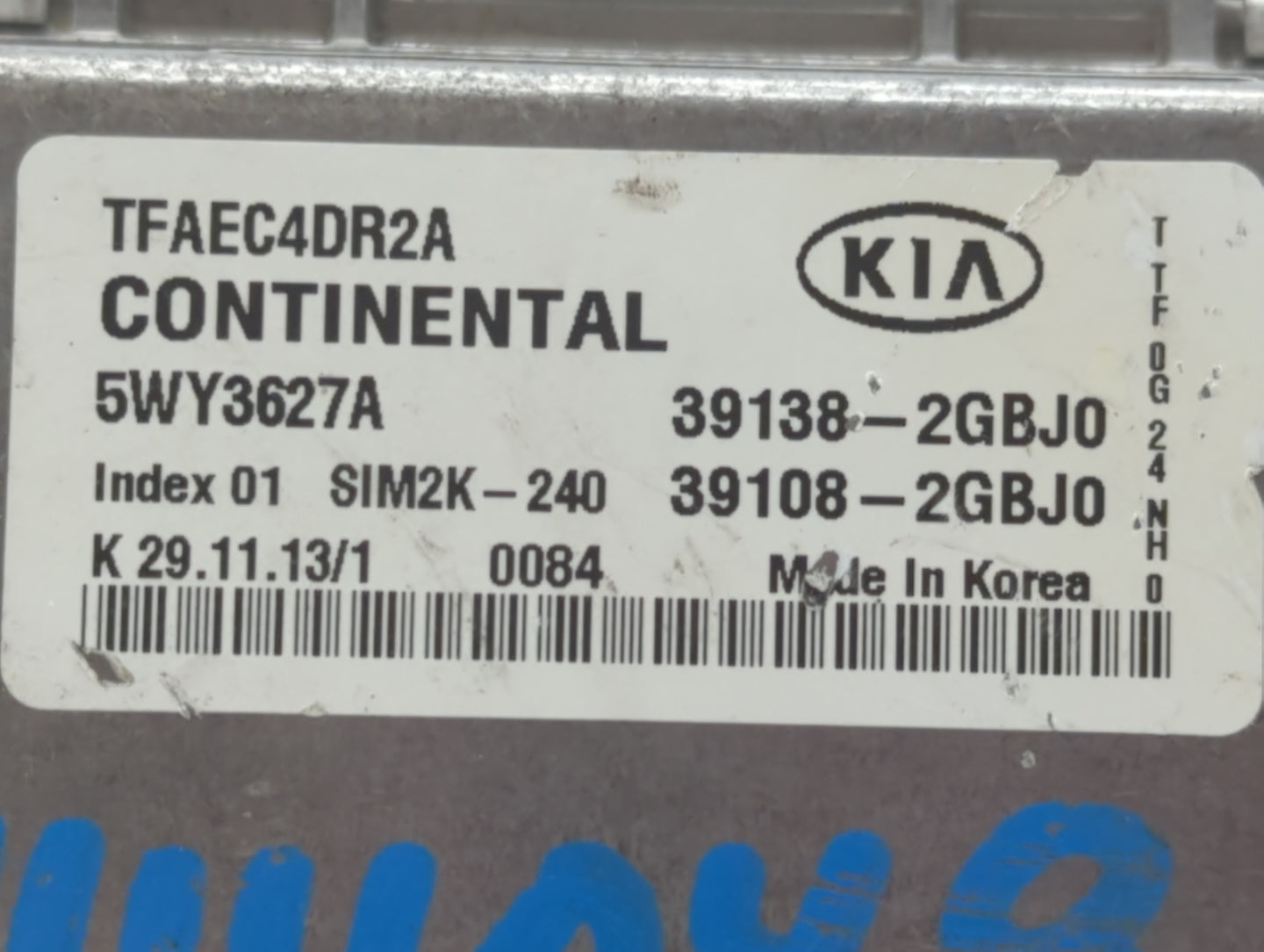 2014-2015 Kia Optima PCM Engine Control Computer ECU ECM PCU OEM P/N:39108-2GBJ0 39138-2GBJ0, 39138-2GBH0 Fits Fits 2014 201