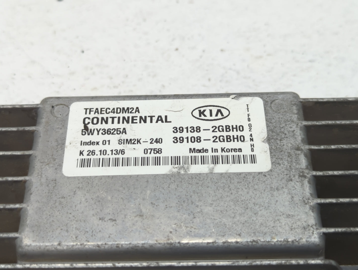 2014-2015 Kia Optima PCM Engine Control Computer ECU ECM PCU OEM P/N:39138-2GBH0 39108-2GBH0 Fits Fits 2014 2015 OEM Used Au