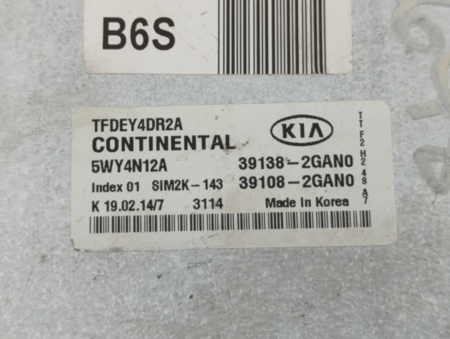 2014 Kia Optima PCM Engine Control Computer ECU ECM PCU OEM P/N:39138-2GAN0 39108-2GAN0 Fits OEM Used Auto Parts - Oemusedau