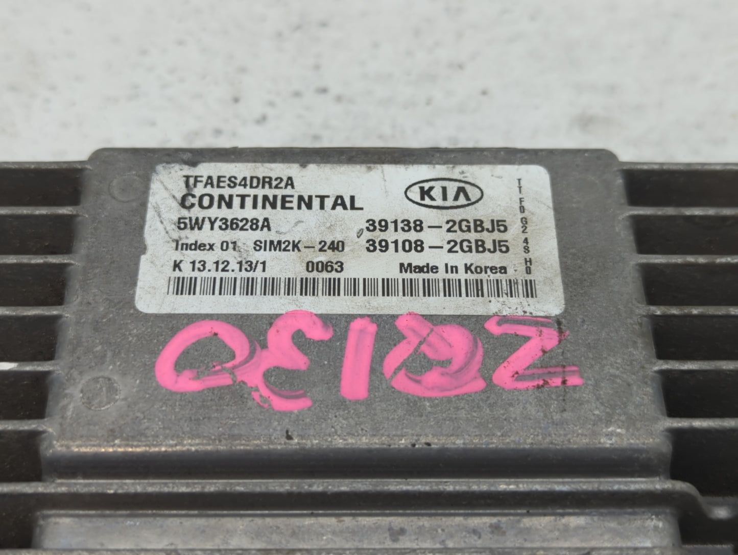 2014-2015 Kia Optima PCM Engine Control Computer ECU ECM PCU OEM P/N:39138-2GBJ5 39108-2GBJ5 Fits Fits 2014 2015 OEM Used Au