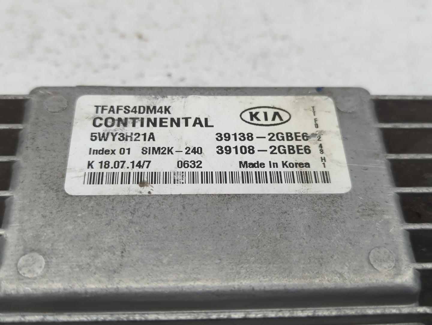 2014-2015 Kia Optima PCM Engine Control Computer ECU ECM PCU OEM P/N:39108-2GBE6 39138-2GBE6, 39108-2GBJ6 Fits Fits 2014 201