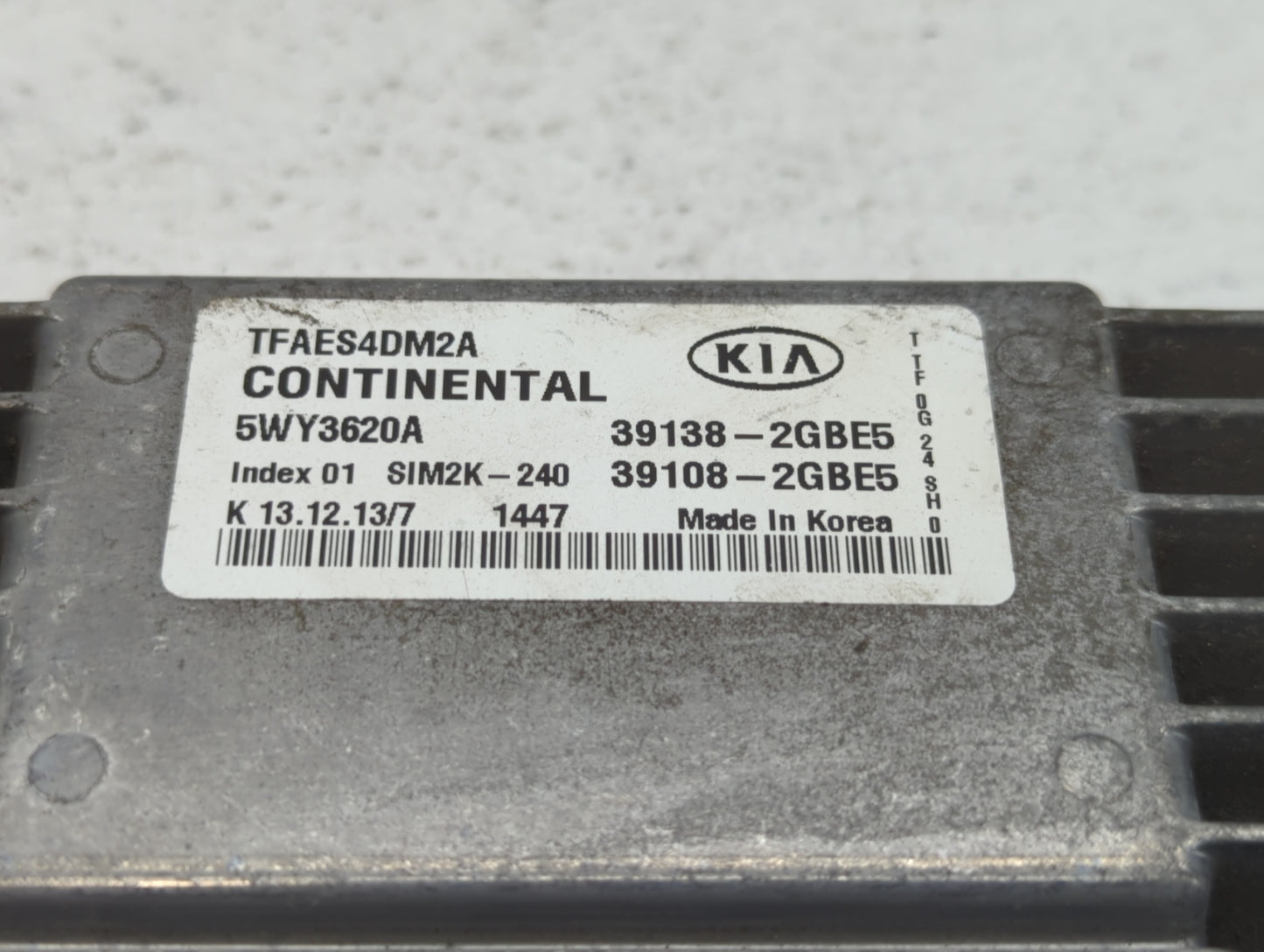 2014-2015 Kia Optima PCM Engine Control Computer ECU ECM PCU OEM P/N:39108-2GBE6 39138-2GBE6, 39108-2GBJ6 Fits Fits 2014 201