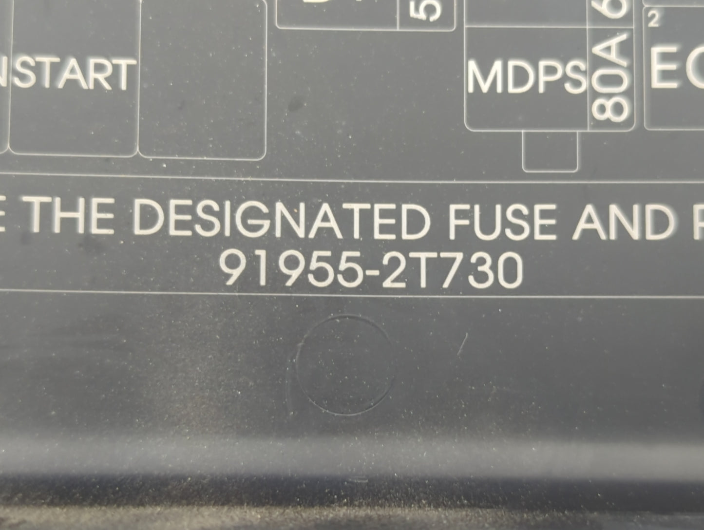 2014-2015 Kia Optima Fusebox Fuse Box Panel Relay Module P/N:91955-2T730 Fits Fits 2014 2015 OEM Used Auto Parts - Oemusedau