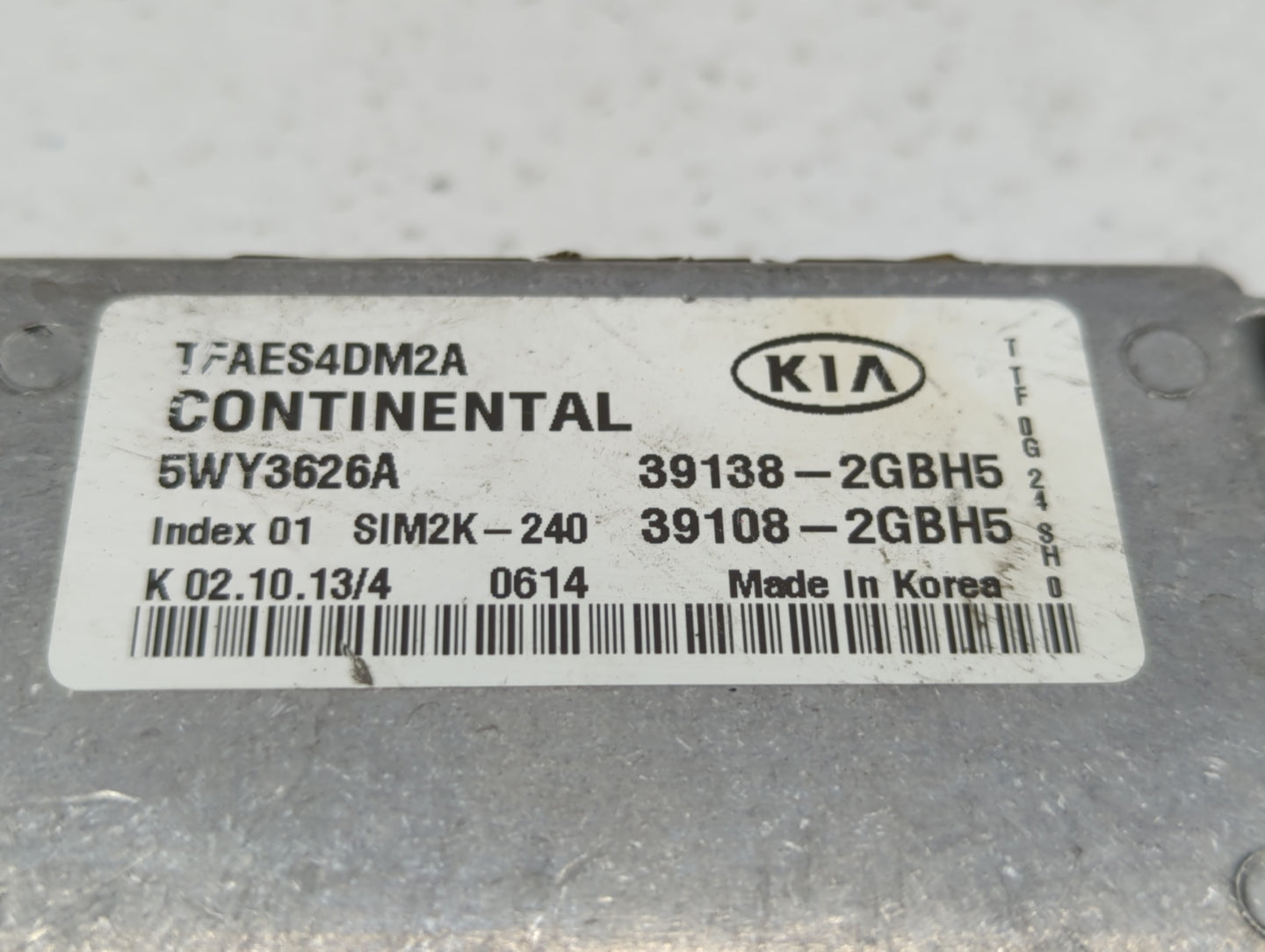 2014-2015 Kia Optima PCM Engine Control Computer ECU ECM PCU OEM P/N:39138-2GBH5 Fits Fits 2014 2015 OEM Used Auto Parts - O