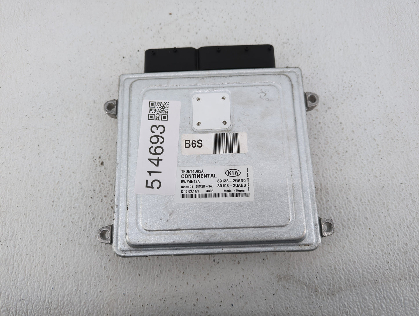 2014 Kia Optima PCM Engine Control Computer ECU ECM PCU OEM P/N:39108-2GAN0 39138-2GAN0 Fits OEM Used Auto Parts - Oemusedau