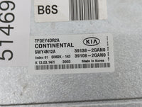 2014 Kia Optima PCM Engine Control Computer ECU ECM PCU OEM P/N:39108-2GAN0 39138-2GAN0 Fits OEM Used Auto Parts - Oemusedau