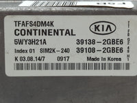 2014-2015 Kia Optima PCM Engine Control Computer ECU ECM PCU OEM P/N:39108-2GBE6 39138-2GBE6 Fits Fits 2014 2015 OEM Used Au