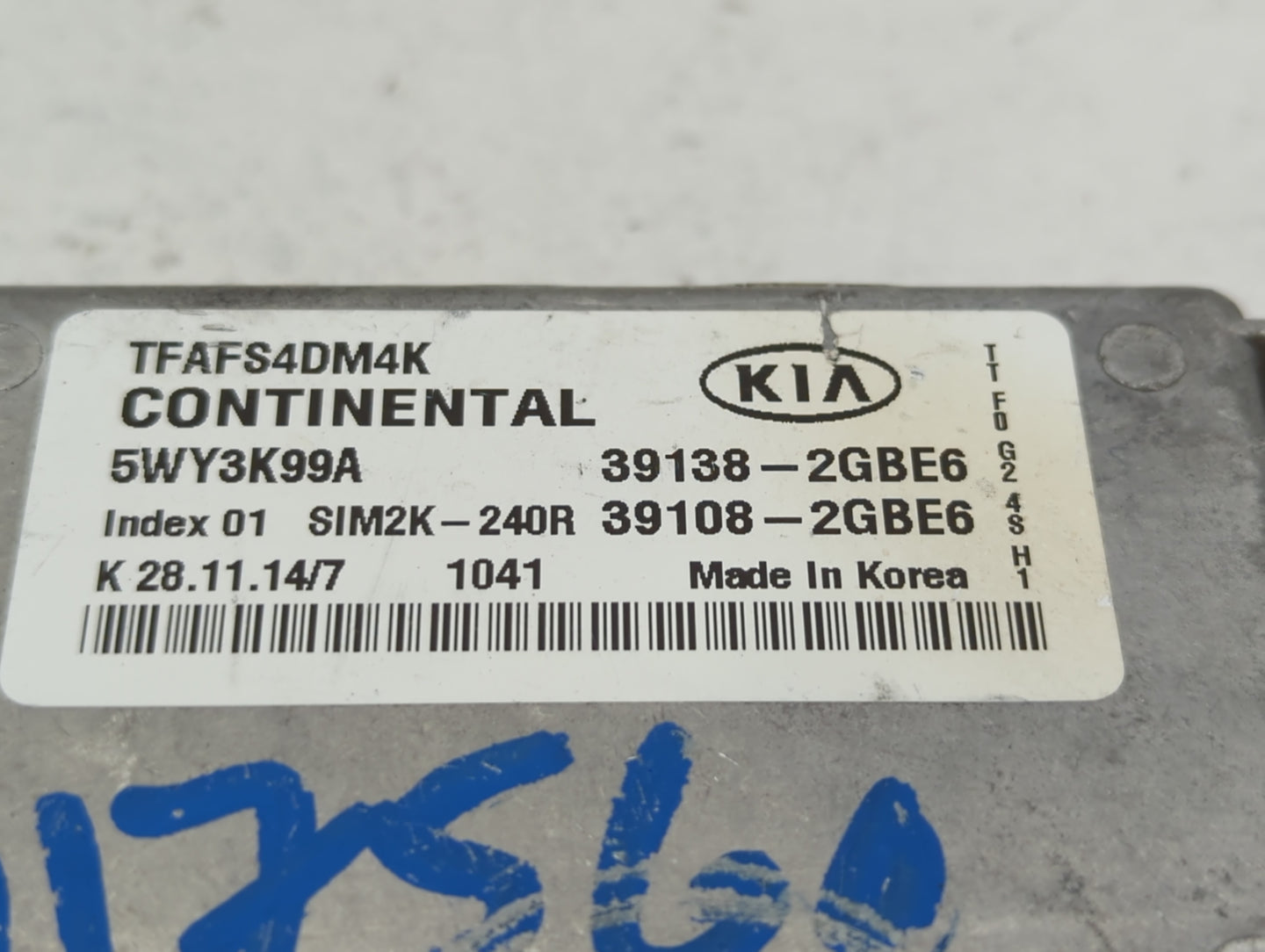 2014-2015 Kia Optima PCM Engine Control Computer ECU ECM PCU OEM P/N:39108-2GBE6 39138-2GBE6 Fits Fits 2014 2015 OEM Used Au