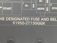 2014-2015 Kia Optima Fusebox Fuse Box Panel Relay Module P/N:91955-2T730QQK Fits Fits 2014 2015 OEM Used Auto Parts - Oemuse