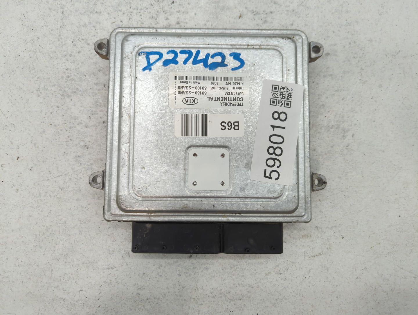 2014-2015 Kia Optima PCM Engine Control Computer ECU ECM PCU OEM P/N:39138-2GAN0 Fits Fits 2014 2015 OEM Used Auto Parts - O