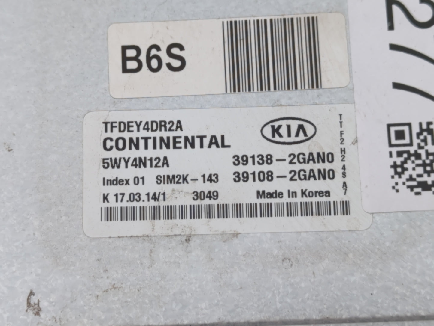 2014-2015 Kia Optima PCM Engine Control Computer ECU ECM PCU OEM P/N:39138-2GAN0 39138-2GBH0 Fits Fits 2014 2015 OEM Used Au