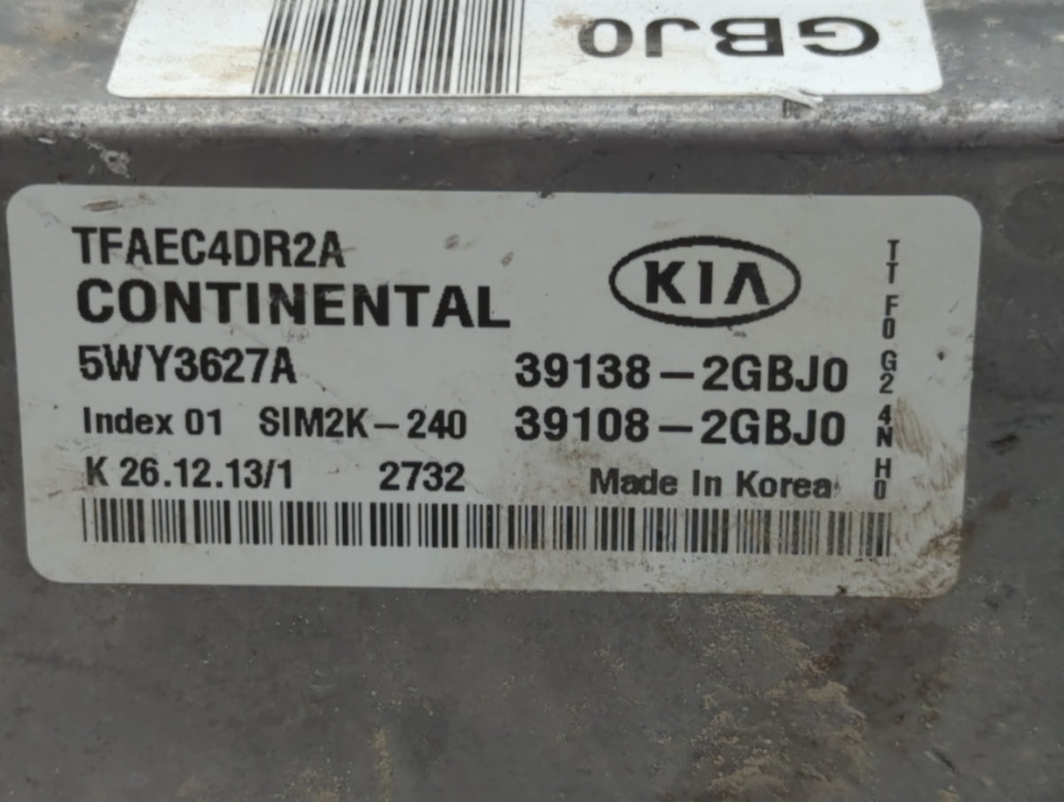 2014-2015 Kia Optima PCM Engine Control Computer ECU ECM PCU OEM P/N:39138-2GBJ0 Fits 2014 2015 OEM Used Auto Parts - Oemuse