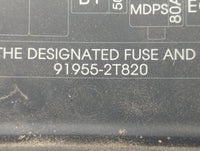 2016 Kia Optima Fusebox Fuse Box Panel Relay Module P/N:91955-2T820 Fits OEM Used Auto Parts - Oemusedautoparts1.com