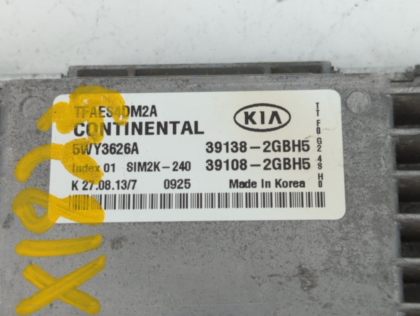 2014-2015 Kia Optima PCM Engine Control Computer ECU ECM PCU OEM P/N:39108-2GBH5 39138-2GBH5 Fits Fits 2014 2015 OEM Used Au