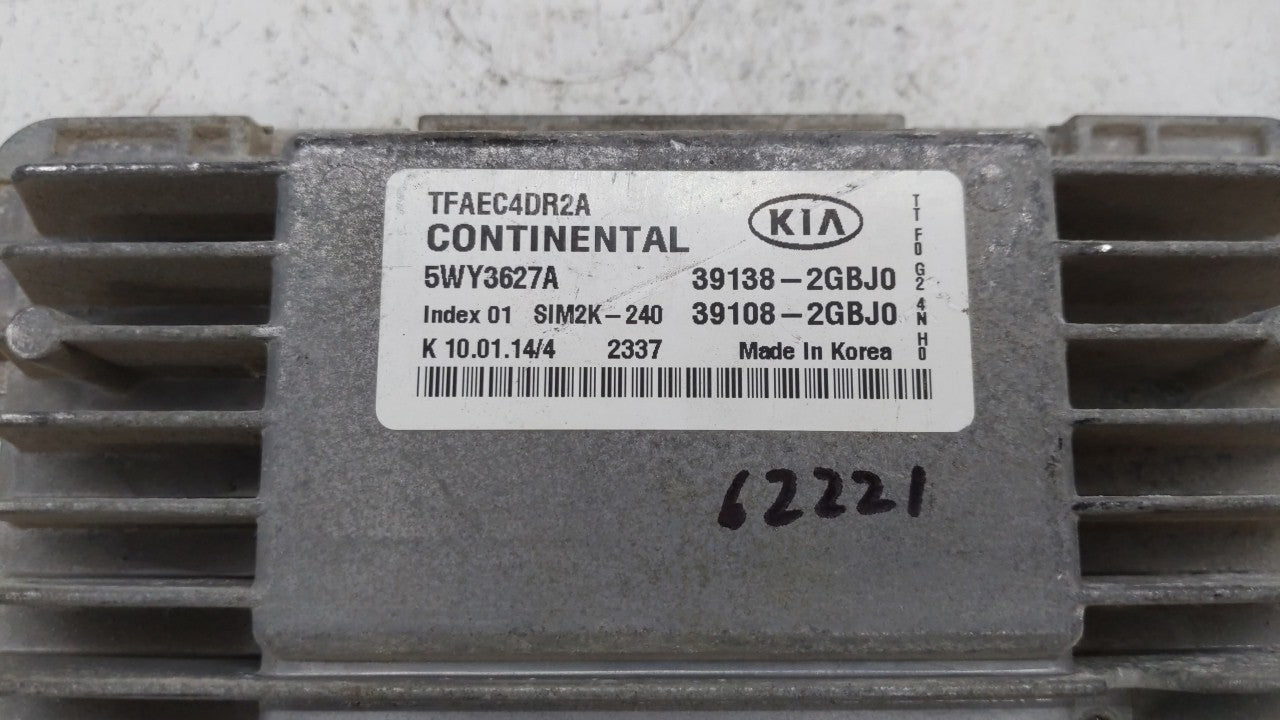 2014-2015 Kia Optima PCM Engine Control Computer ECU ECM PCU OEM P/N:39138-2GBJ0 391082GBJ0, 39108-2GBJ0 Fits Fits 2014 2015