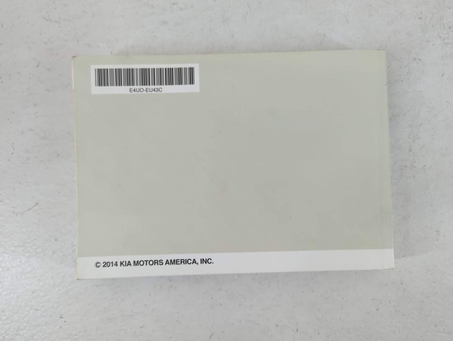 2014 Kia Optima Owners Manual Book Guide P/N:E4U0-EU43C OEM Used Auto Parts - Oemusedautoparts1.com